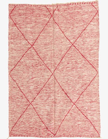 6' 7 x 9' 7 Hand Knotted Moroccan Wool Rug