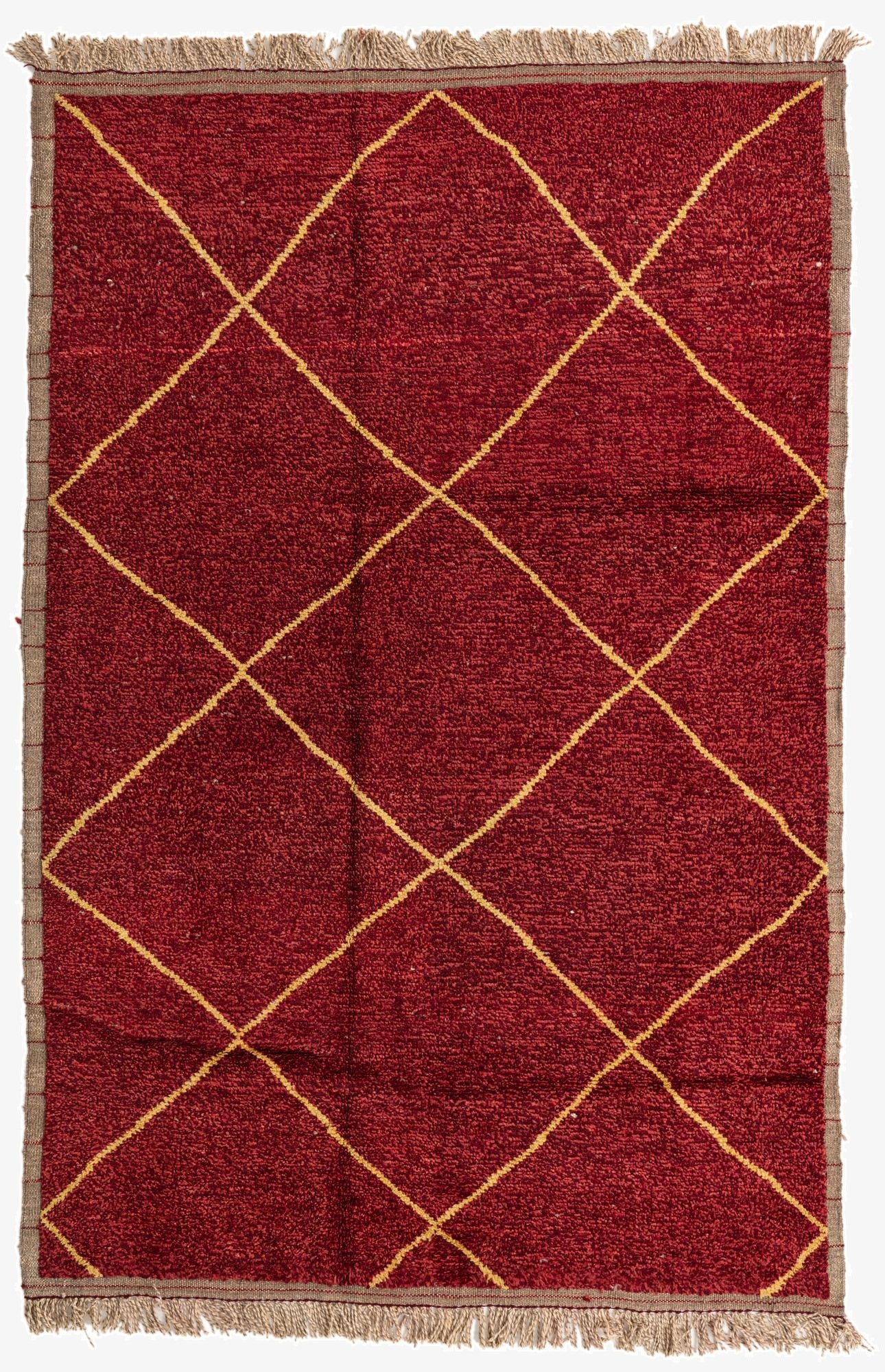 Primary image 6' 2 x 9' 4  Hand Knotted Moroccan Wool Rug