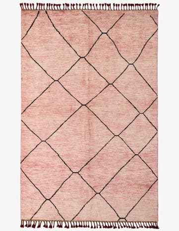 5' 7 x 8' 4 Hand Knotted Moroccan Wool Rug