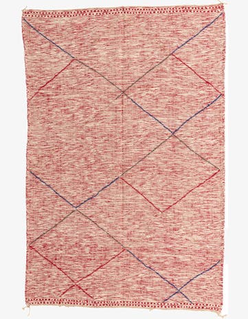 6' 6 x 9' 9 Hand Knotted Moroccan Wool Rug