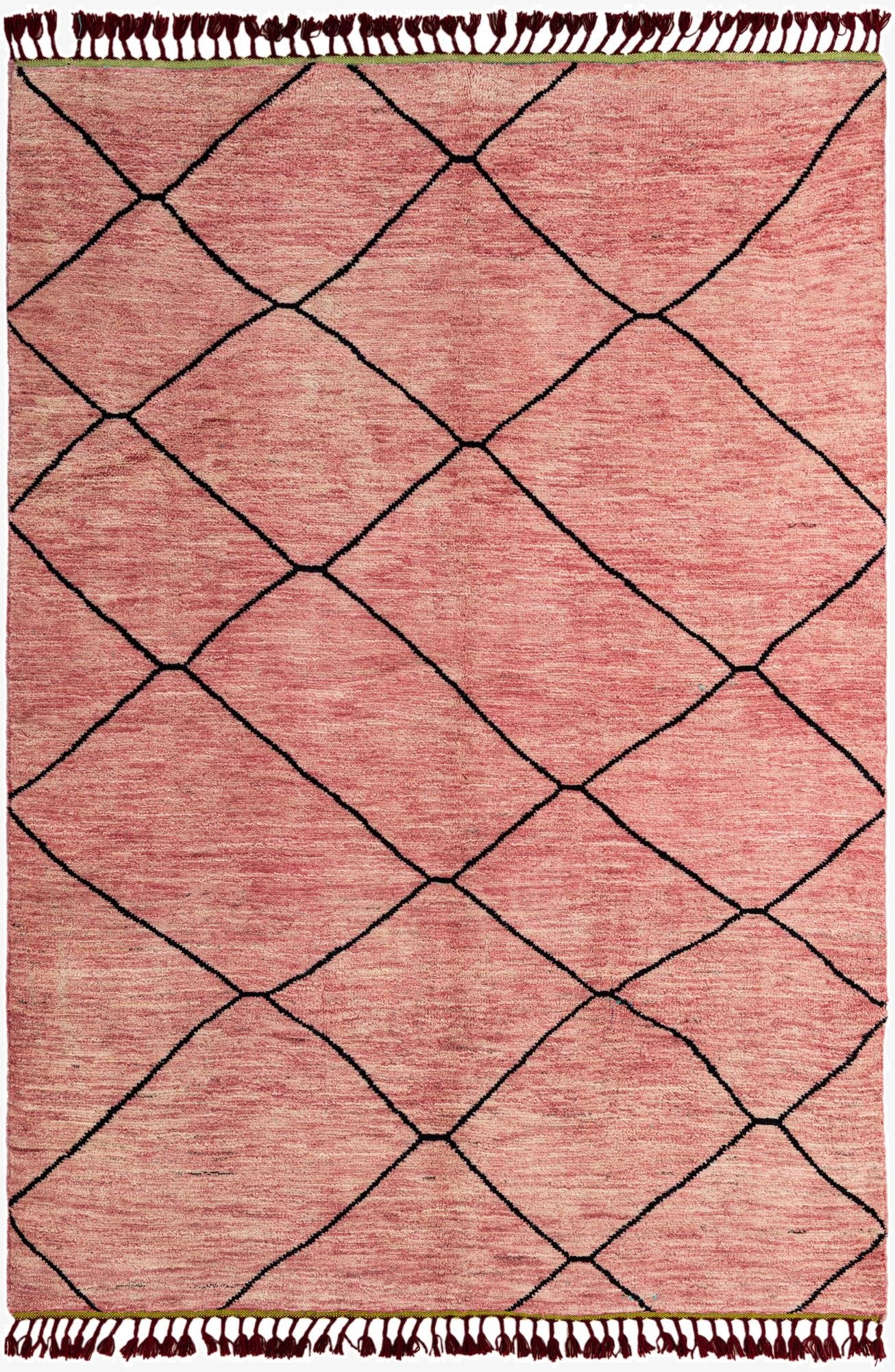 5' 6 x 7' 11  Hand Knotted Moroccan Wool Rug