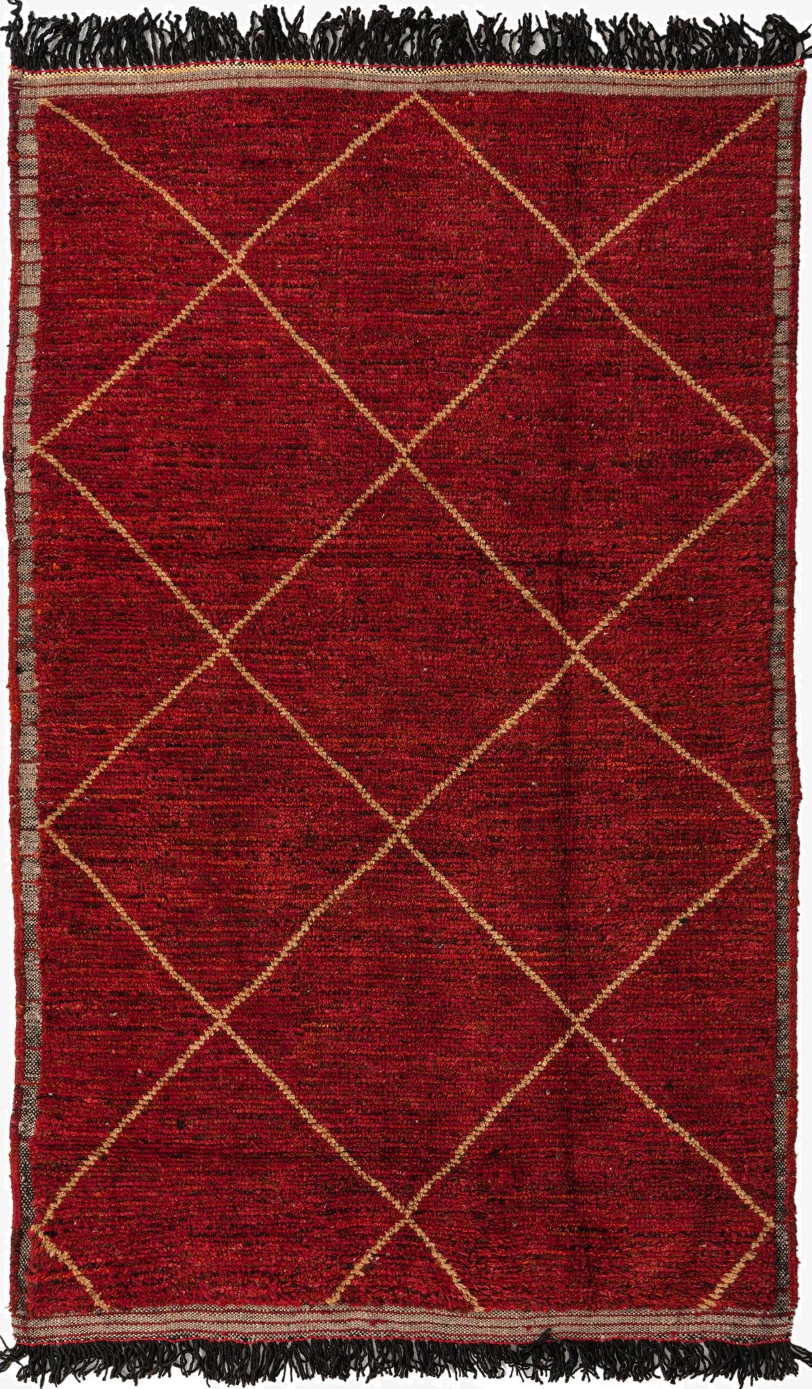 5' 2 x 8' 7  Hand Knotted Moroccan Wool Rug