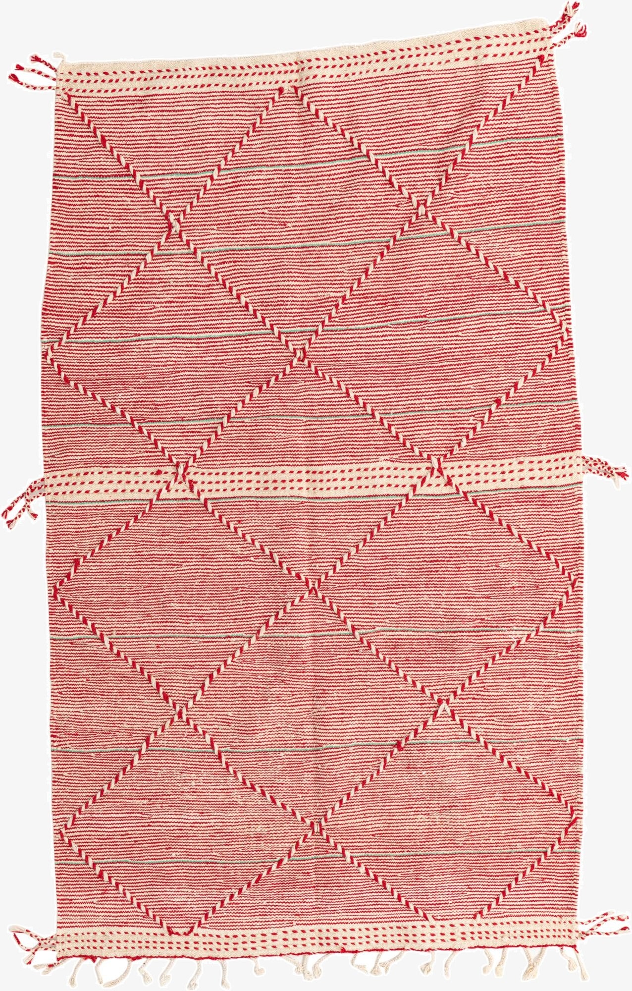 5' 2 x 8' 8  Hand Knotted Moroccan Wool Rug