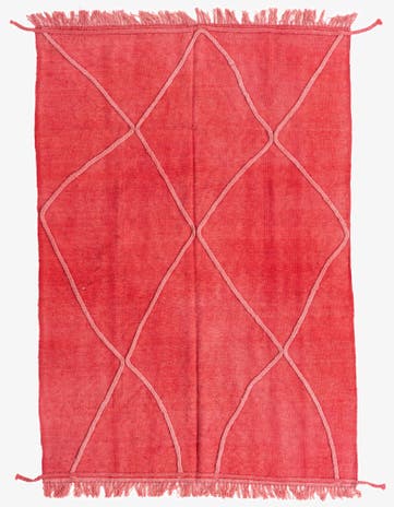 4' 1 x 6' 1 Hand Knotted Moroccan Wool Rug