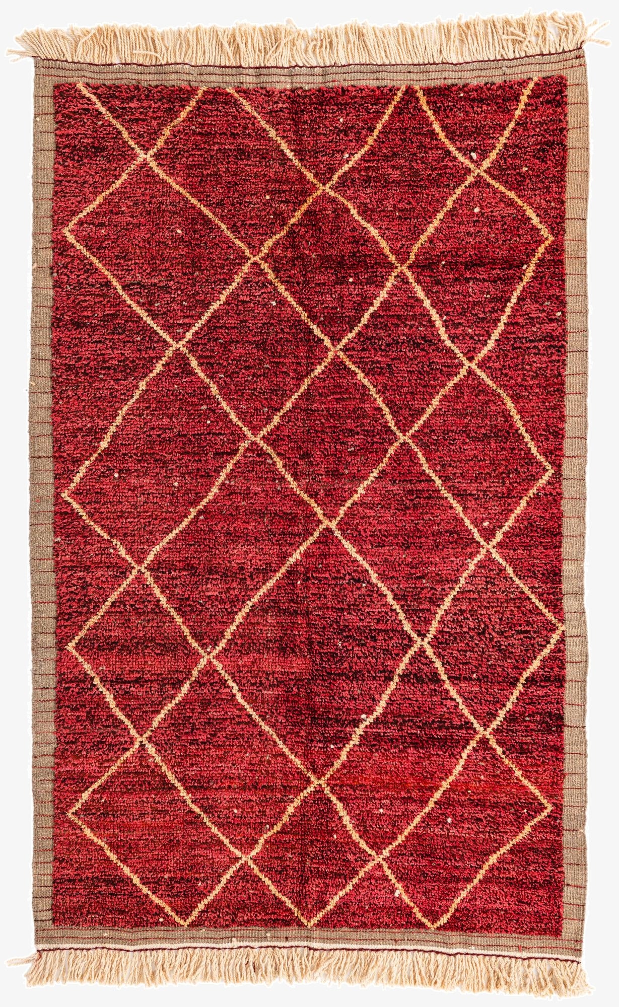 Primary image 5' 4 x 8' 6  Hand Knotted Moroccan Wool Rug