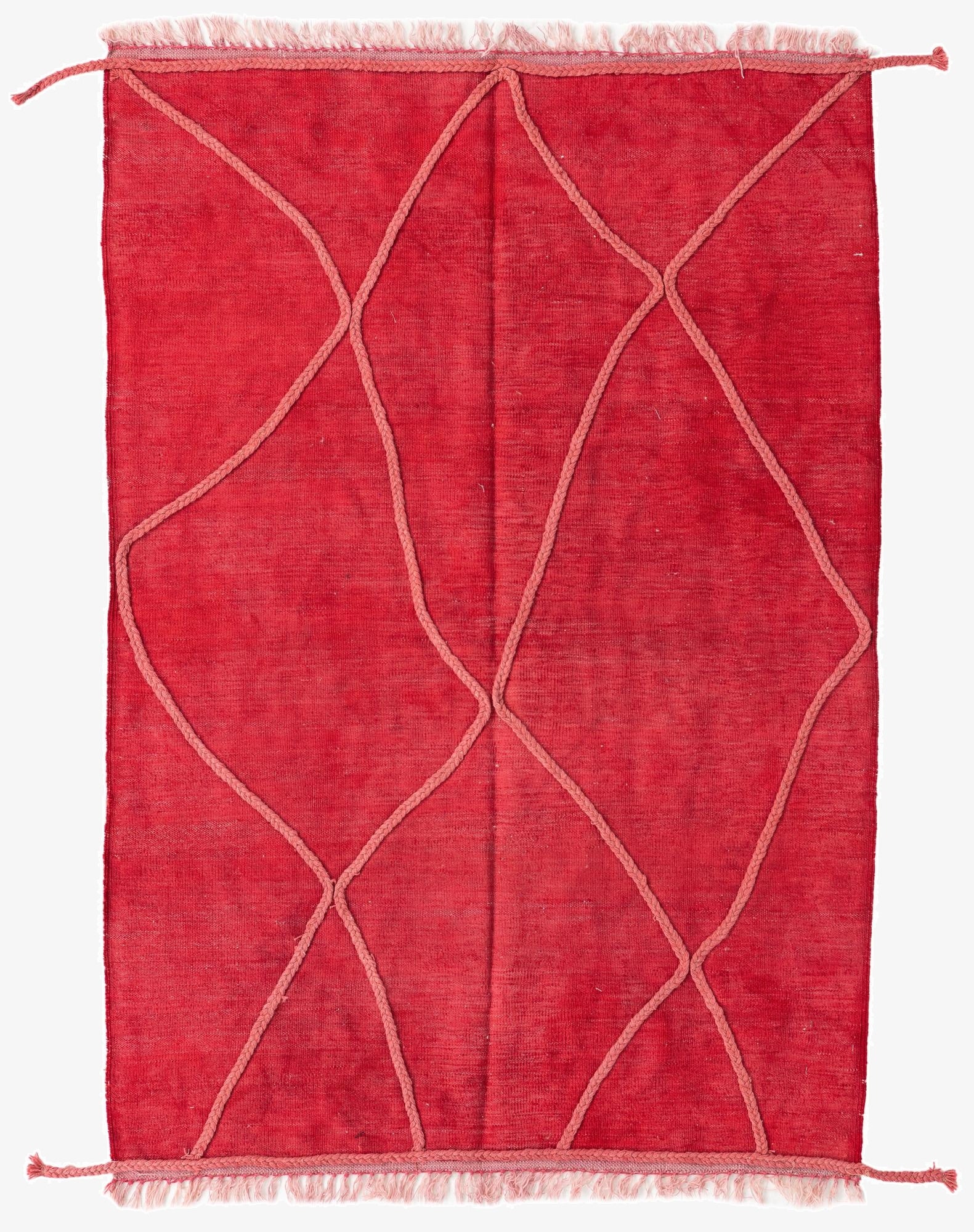 4' 1 x 6'  Hand Knotted Moroccan Wool Rug