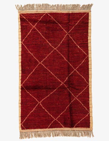 5' 1 x 8' 3 Hand Knotted Moroccan Wool Rug