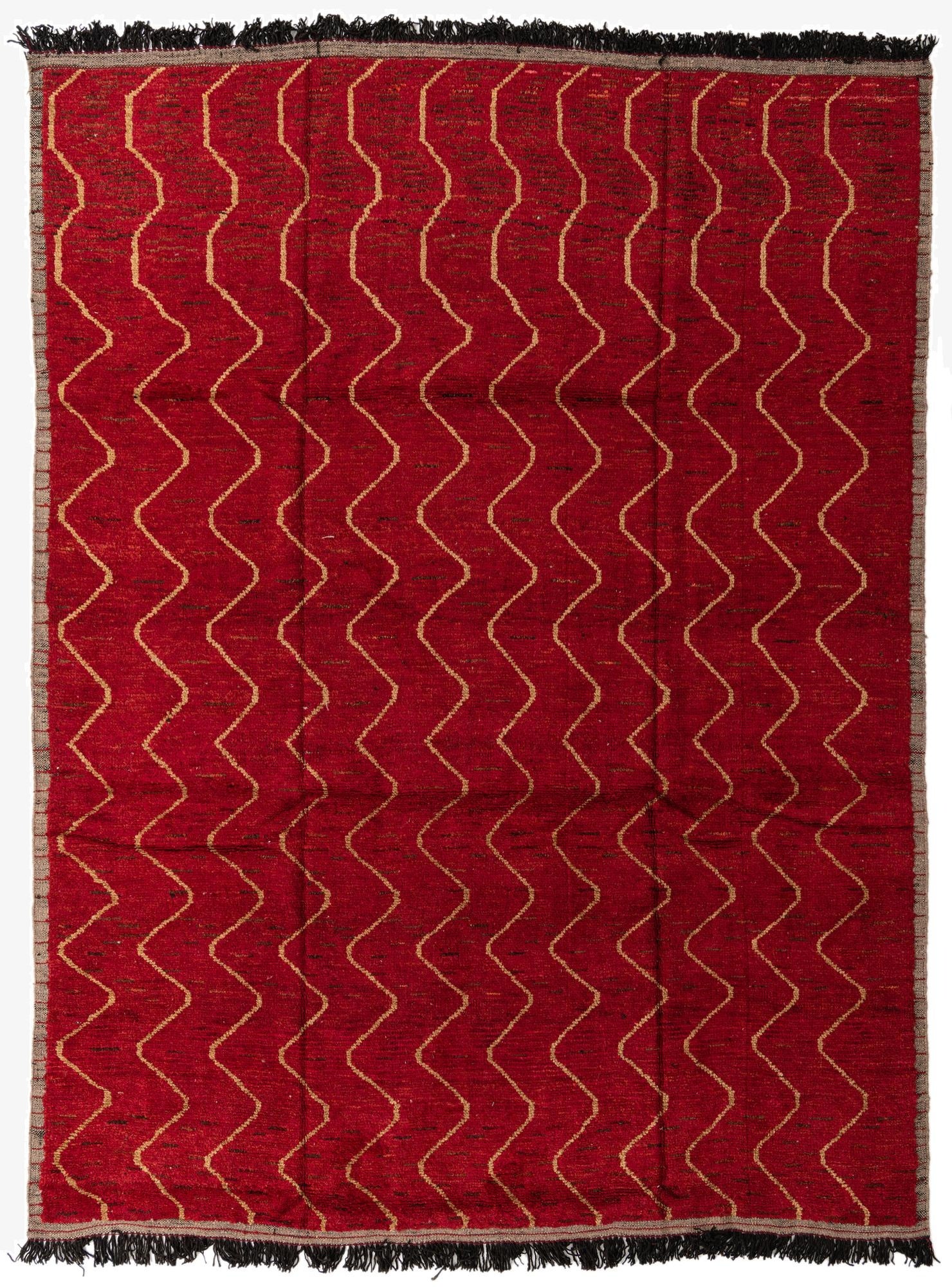 9' 3 x 12' 5  Hand Knotted Moroccan Wool Rug