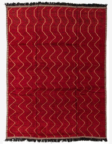 9' 3 x 12' 5 Hand Knotted Moroccan Wool Rug