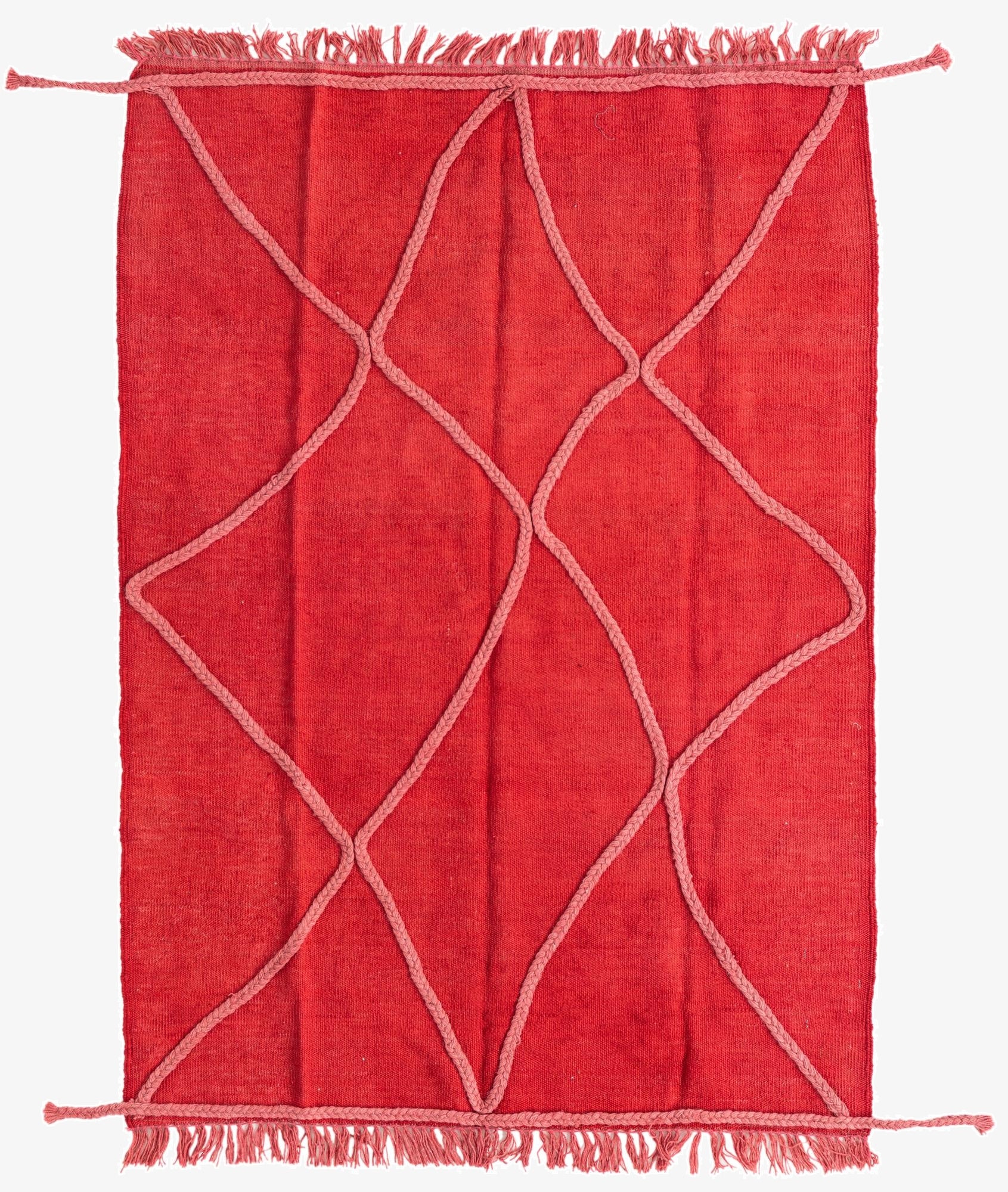 3' 6 x 4' 10  Hand Knotted Moroccan Wool Rug