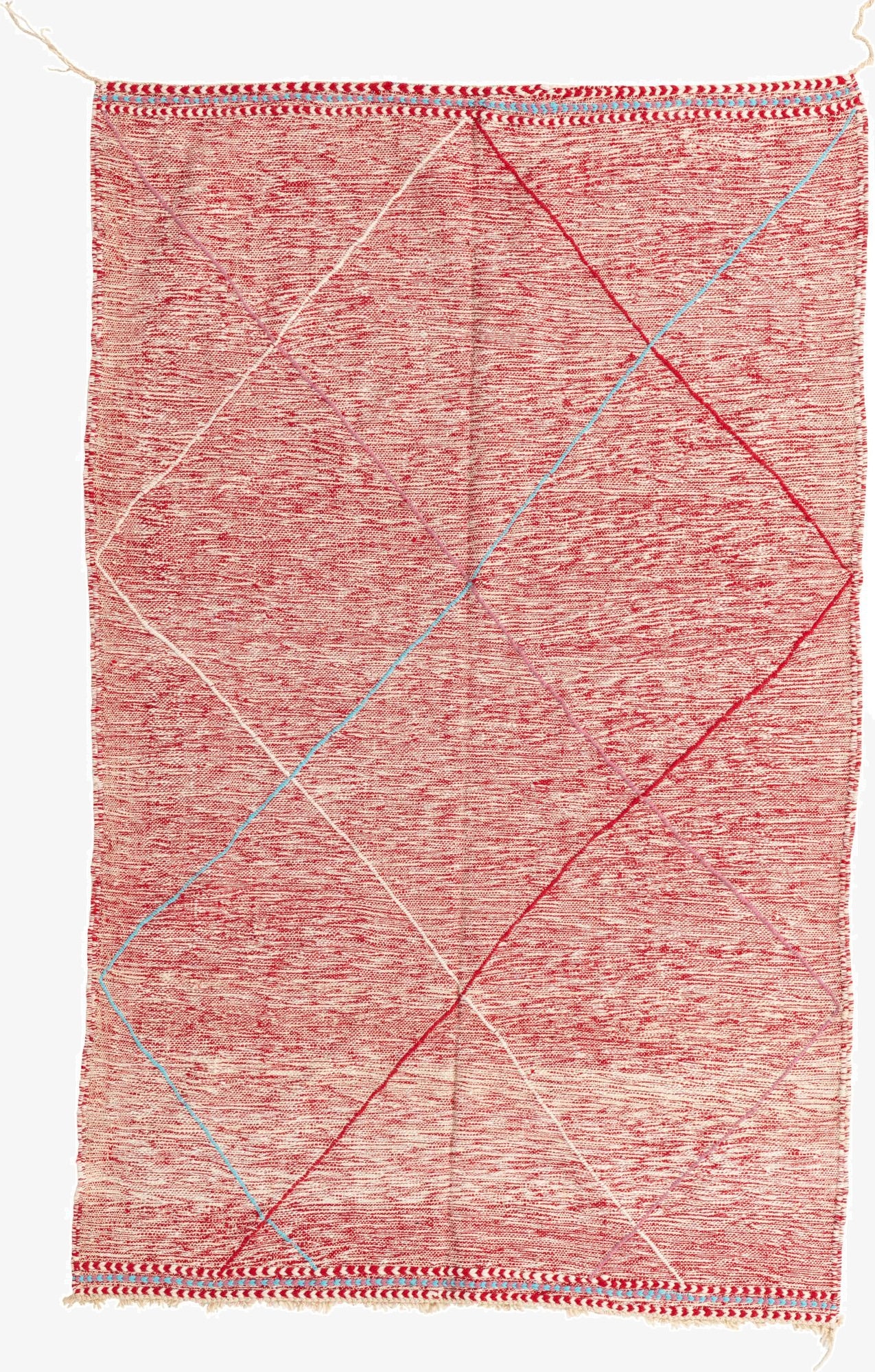 5' 5 x 8' 7  Hand Knotted Moroccan Wool Rug