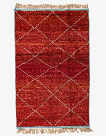 5' 1 x 8' 2 Hand Knotted Moroccan Wool Rug
