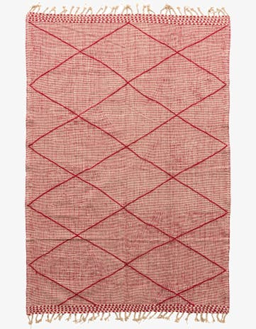 6' 4 x 9' 6 Hand Knotted Moroccan Wool Rug