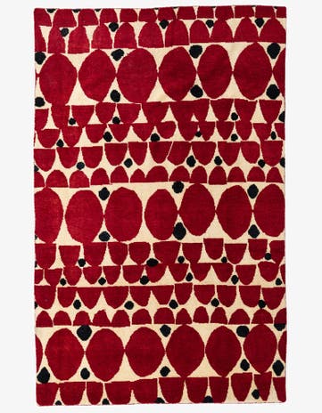 6' 3 x 10' Hand Knotted Moroccan Wool Rug