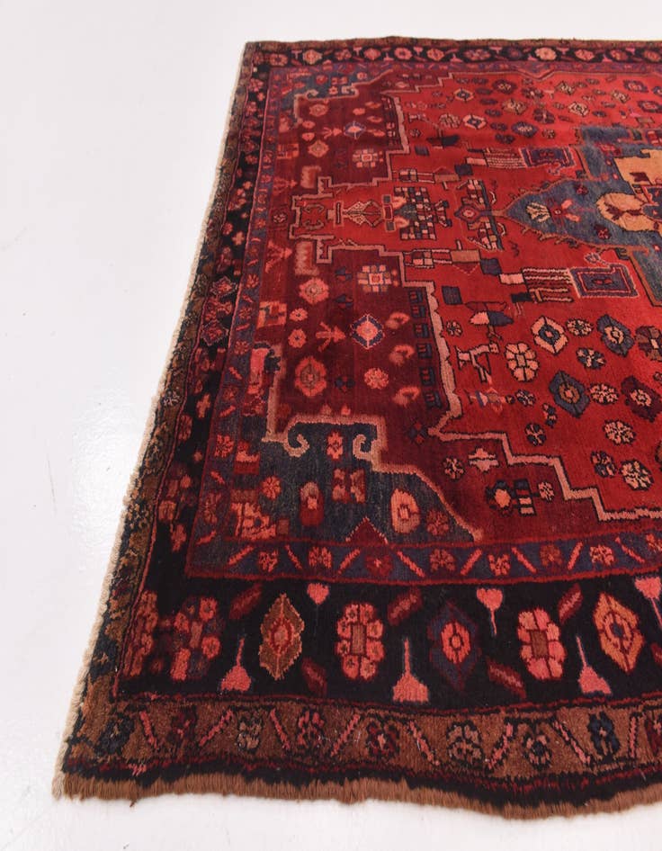 Detail image of 5' 10 x 9' 5 Hand Knotted Nahavand Persian Wool Rug