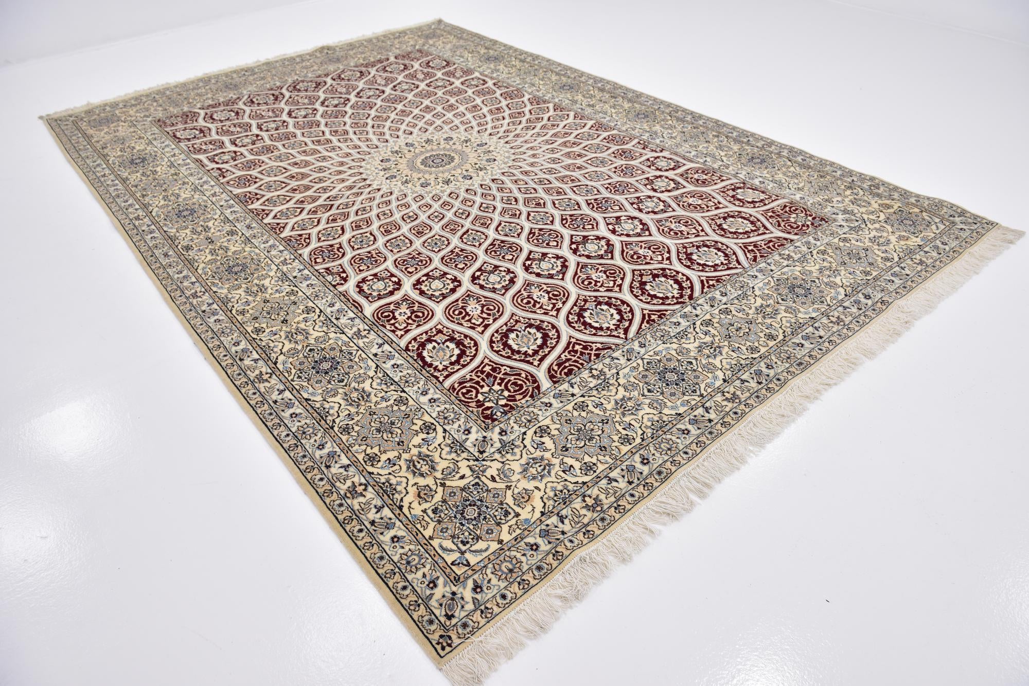 8' 2 x 11' 9 Hand Knotted Nain Persian Rug
