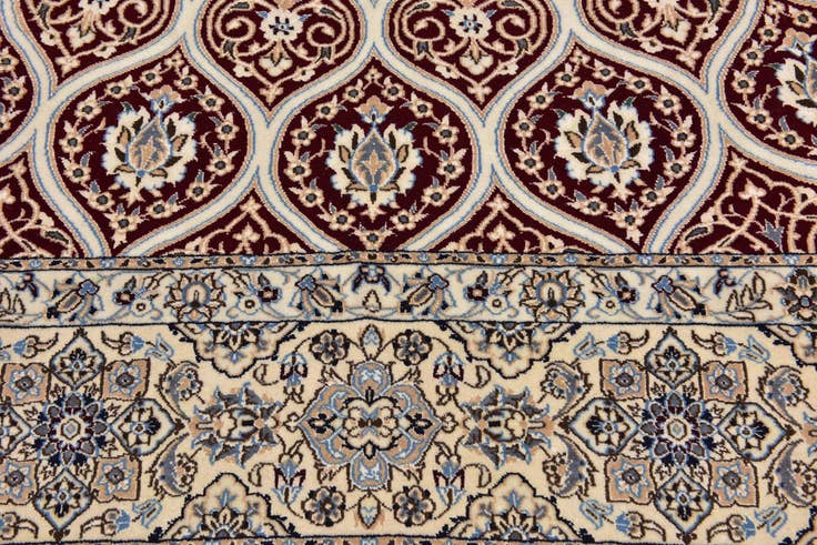 Detail image of 8' 2 x 11' 9 Hand Knotted Nain Persian Rug