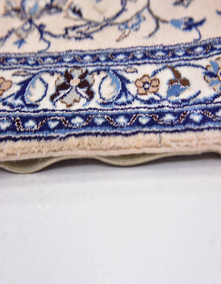 Detail image of 6' 8 x 10' Hand Knotted Nain Persian Rug