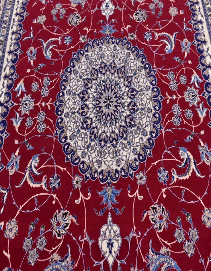 Detail image of 6' 8 x 10' Hand Knotted Nain Persian Rug
