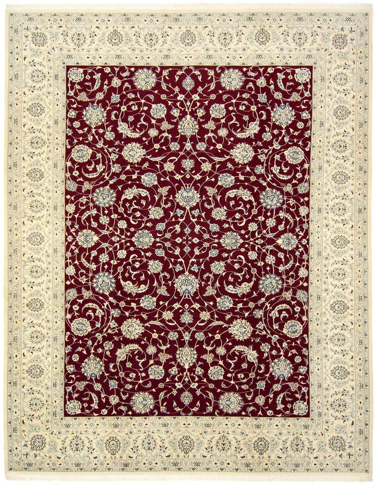 Detail image of 8' 2 x 11' 2 Hand Knotted Nain Persian Rug