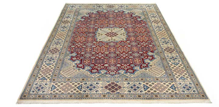 8' x 11' 4 Hand Knotted Nain Persian Rug