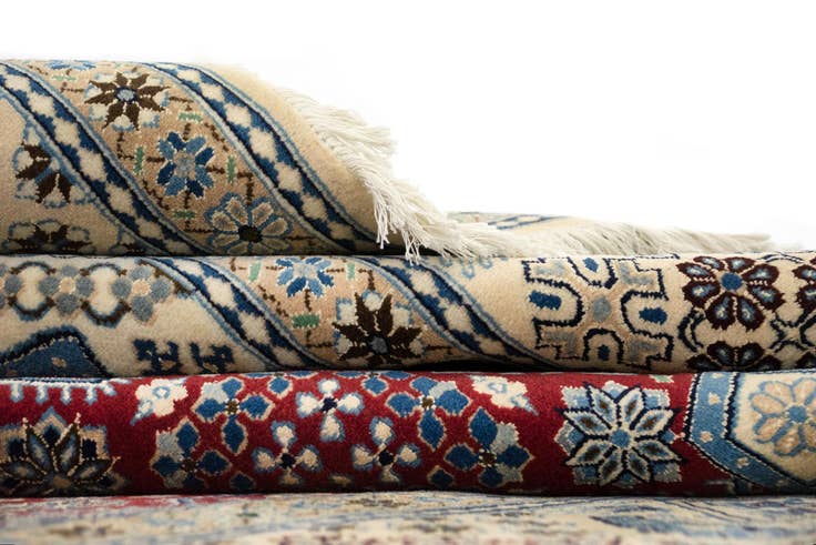 Detail image of 8' x 11' 4 Hand Knotted Nain Persian Rug