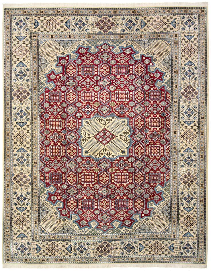 Detail image of 8' x 11' 4 Hand Knotted Nain Persian Rug