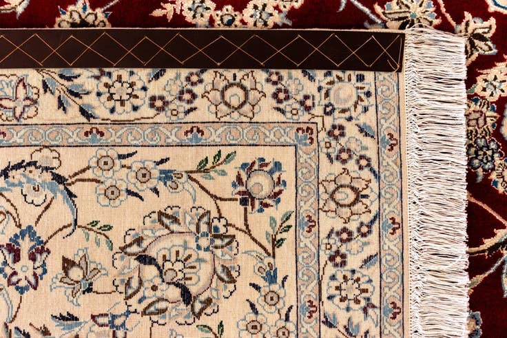Detail image of 8' 2 x 11' 5 Hand Knotted Nain Persian Rug