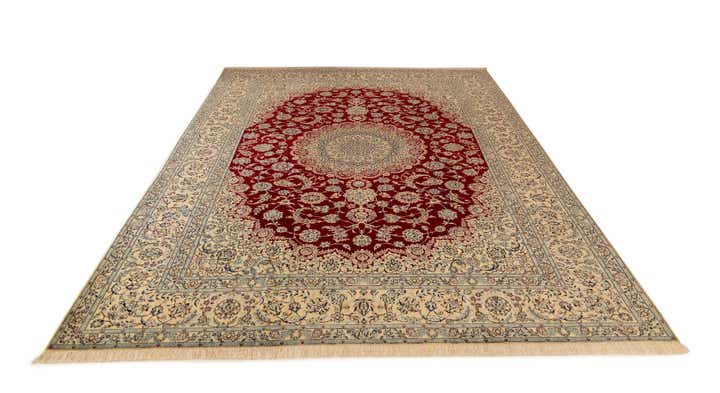 8' 2 x 11' 5 Hand Knotted Nain Persian Rug