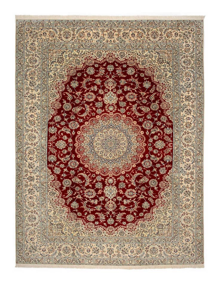 Detail image of 8' 2 x 11' 5 Hand Knotted Nain Persian Rug