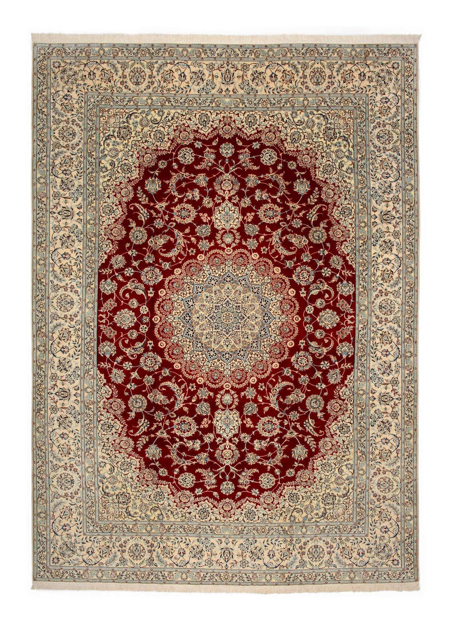 8' 2 x 11' 5 Hand Knotted Nain Persian Rug