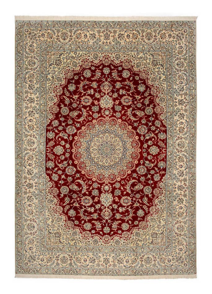 Detail image of 8' 2 x 11' 5 Hand Knotted Nain Persian Rug