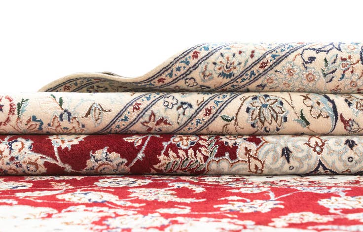 Detail image of 6' 7 x 6' 7 Hand Knotted Nain Rug