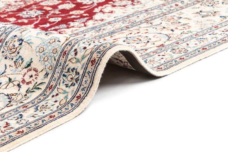 Detail image of 6' 7 x 6' 7 Hand Knotted Nain Rug