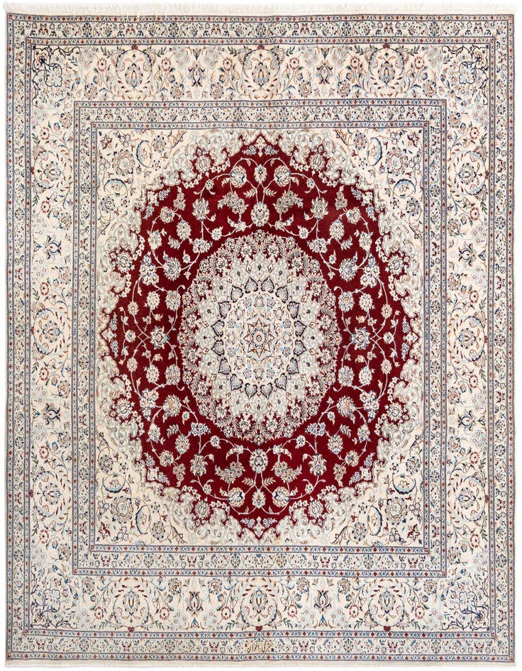 Detail image of 6' 7 x 6' 7 Hand Knotted Nain Rug