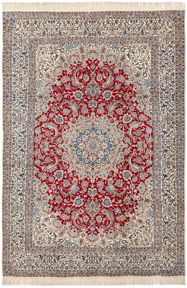Detail image of 7' 1 x 10' 2 Hand Knotted Nain Rug