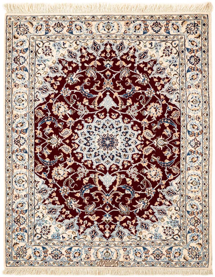 Detail image of 2' 8 x 3' 10 Hand Knotted Nain Rug