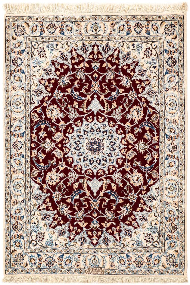 Detail image of 2' 8 x 3' 10 Hand Knotted Nain Rug