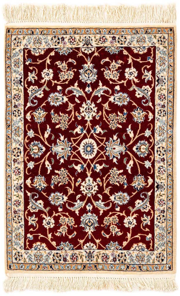 2' x 3' Hand Knotted Nain Rug