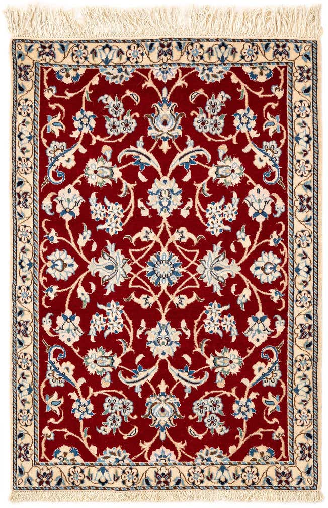 2' x 2' 11 Hand Knotted Nain Rug