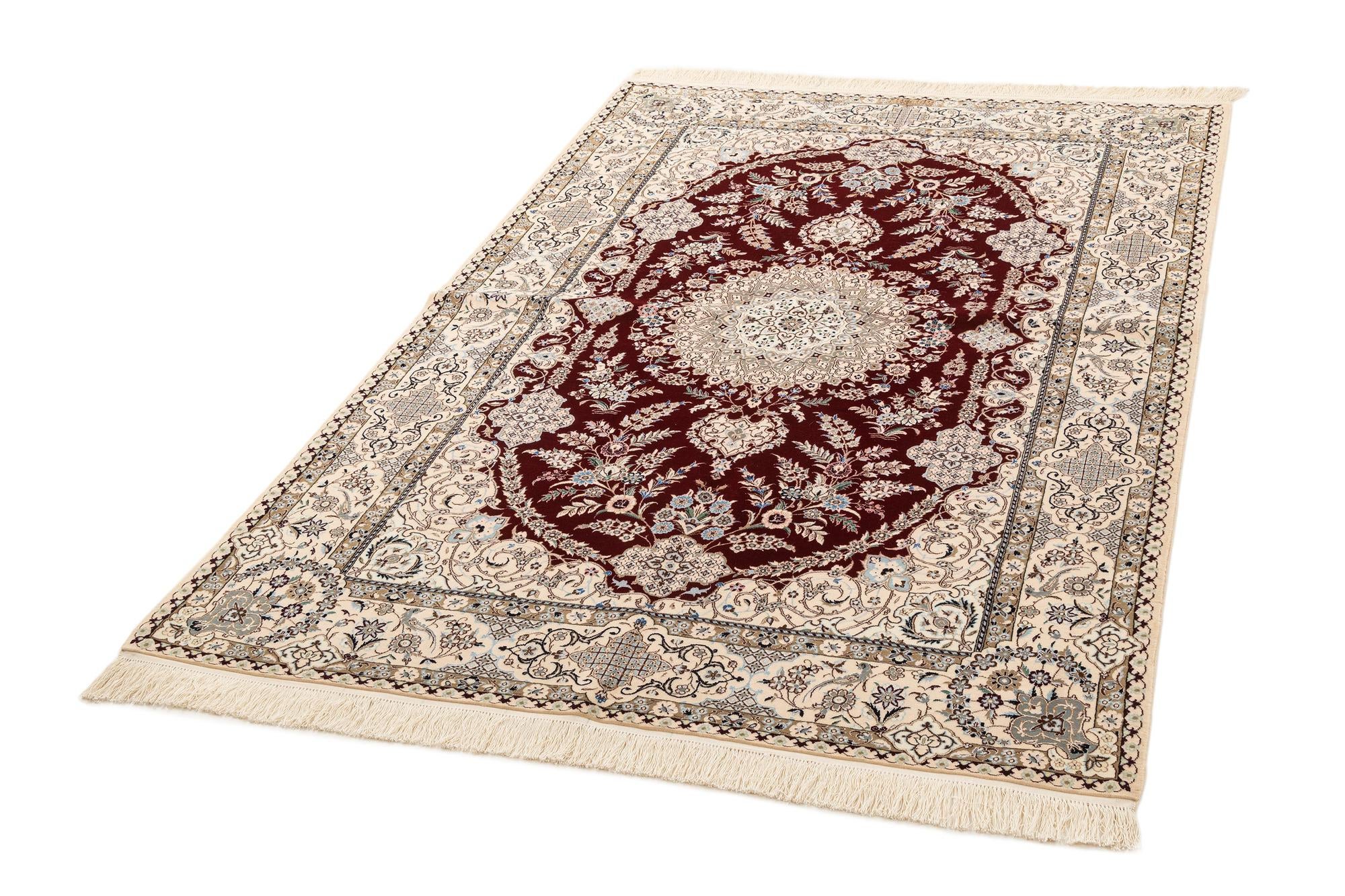 4' 11 x 7' 7 Hand Knotted Nain Rug