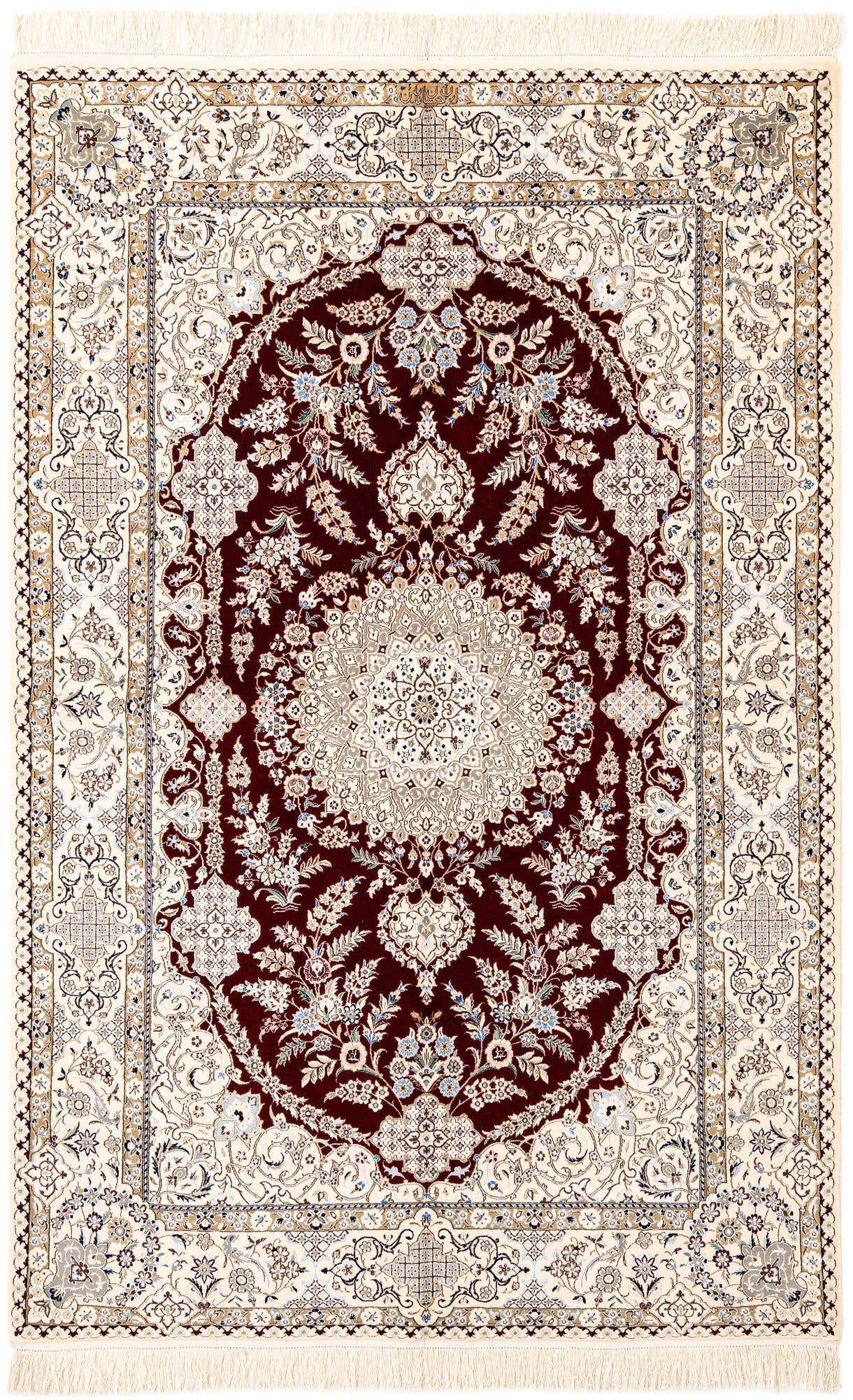 4' 11 x 7' 7 Hand Knotted Nain Rug