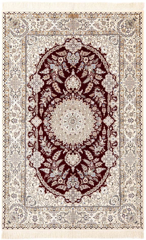 Detail image of 4' 11 x 7' 7 Hand Knotted Nain Rug