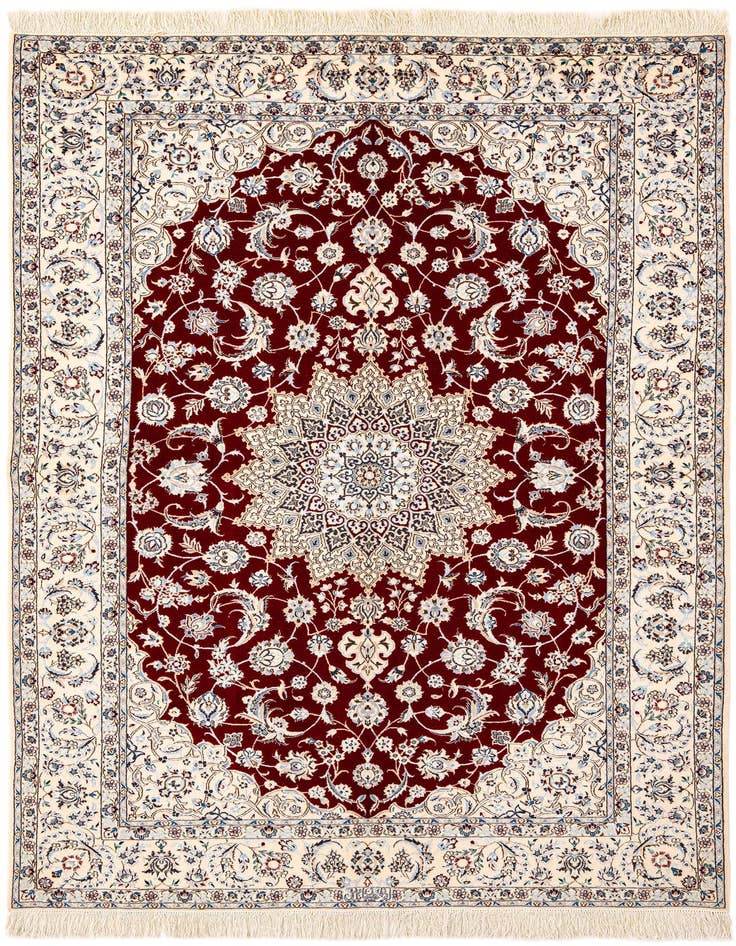 Detail image of 5' x 7' 5 Hand Knotted Nain Rug