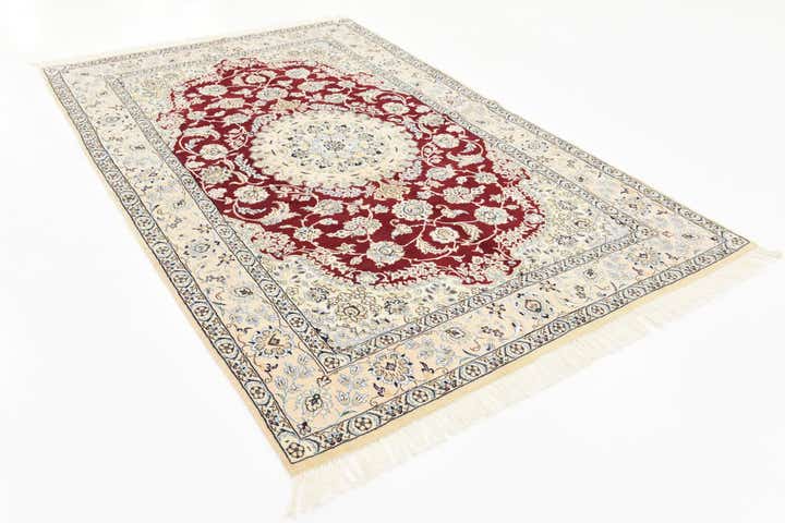 5' x 7' 11 Hand Knotted Nain Persian Rug