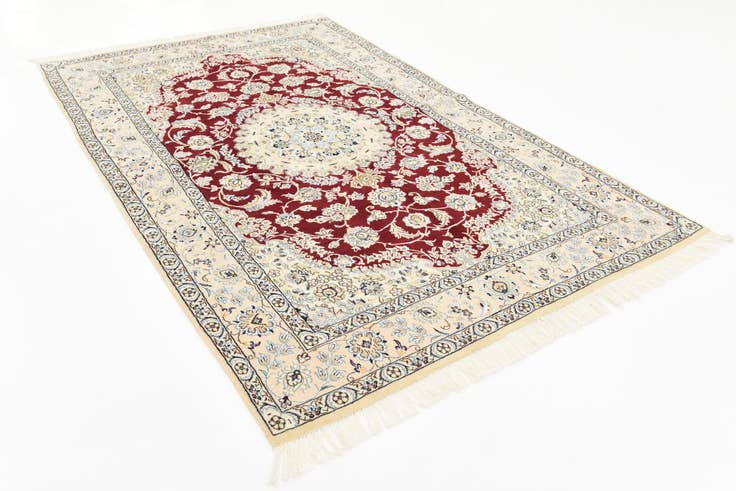 Detail image of 5' x 7' 11 Hand Knotted Nain Persian Rug