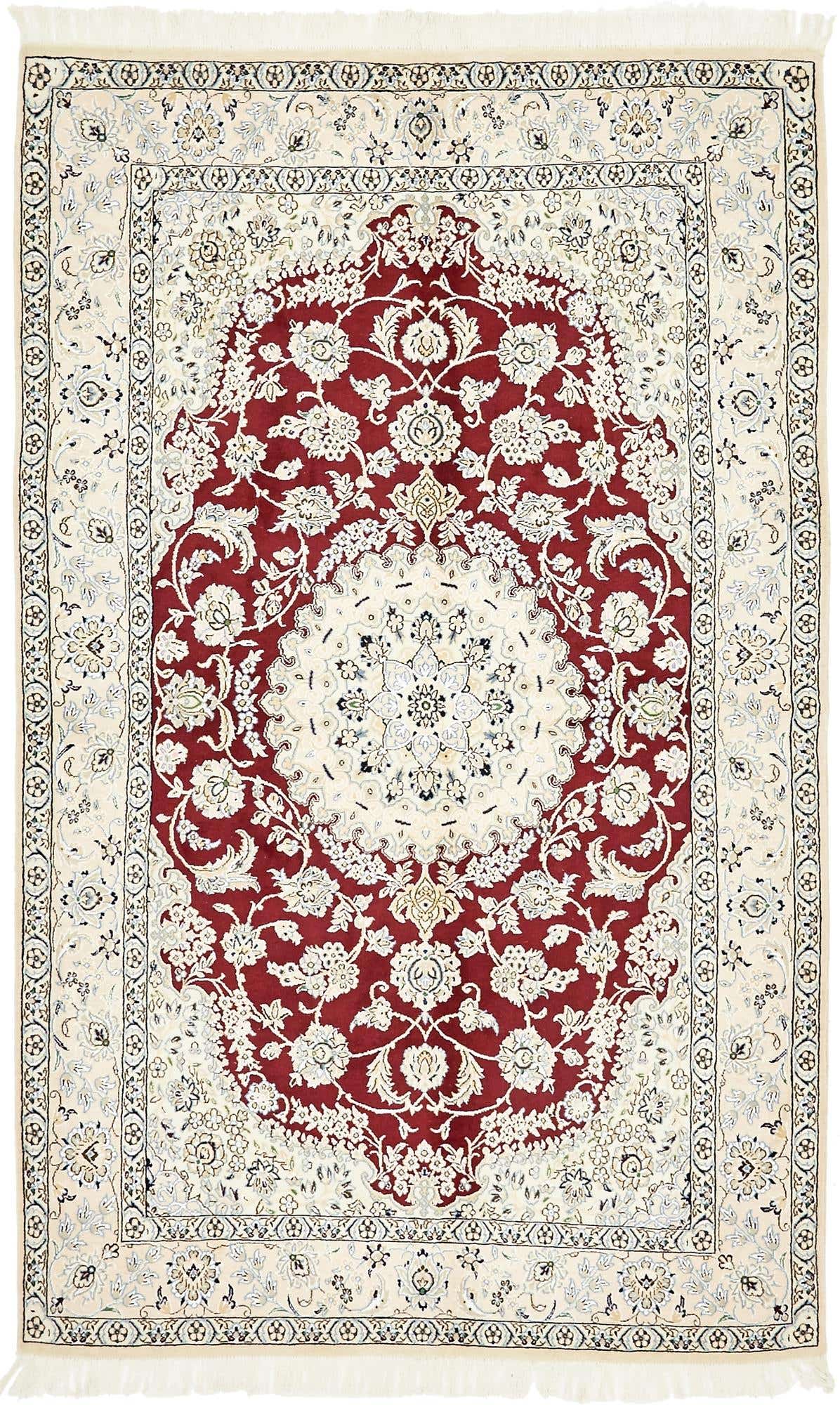 5' x 7' 11 Hand Knotted Nain Persian Rug