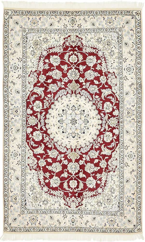 5' x 7' 11 Hand Knotted Nain Persian Rug