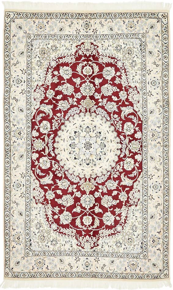 Detail image of 5' x 7' 11 Hand Knotted Nain Persian Rug