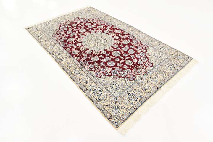 5' 1 x 8' 3 Hand Knotted Nain Persian Rug